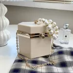 MINI MMER HI QUITY Pearl Handbag New CR Women's Designer Chain Oulder Mesger Bag