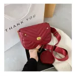 SML PU Leather Oulder Bag for Women New SE and Handbags Fe Travel Crossbody Bag Ladies Chain SG 2 PCS/Set