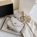 SML PU Leather Oulder Bag for Women New SE and Handbags Fe Travel Crossbody Bag Ladies Chain SG 2 PCS/Set