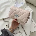 European New Women's Bag Hi Quity MMER WILD OULDER BAG MESGER BAG WHITE GOLD Chain Diamond Bag