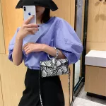 Toyoosy Women Handbag Snae Print Oulder Bag Vintage Women's Crossbody Bag Luxury Leather Bag Ch Bag Ch Bag Sac a Main