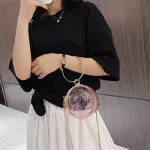 Toyoosy Women Circle Handbag Pvc Plastic Transparent Mesger Bag Acrylic Round Crossbody Bags Ring Handle Sml Totes Bags