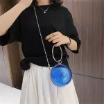Toyoosy Women Circle Handbag Pvc Plastic Transparent Mesger Bag Acrylic Round Crossbody Bags Ring Handle Sml Totes Bags