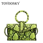 Toyoosy Women Handbag Snae Print Oulder Bag Vintage Women's Crossbody Bag Luxury Leather Bag Ch Bag Ch Bag Sac a Main