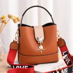 Solid Crossbody Bag for Women Oulder Bag Brand Designer Women Bags Luxury PU Leather Bag Bucet Bag Handbag