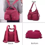 TTOU Women Waterproof Multi-Function Bag Double Oulder Bag Classic Handbags Hi Quity Nylon Fe Handbag