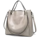 Ca Women Tote Oulder Bag Pu Leather Ladies Bucet Handbag Mesger Bag Soft Ng Crossbody Bag