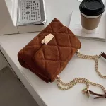 Winter PU Leather Chain Crossbody Bags Handbags and SES Fe Travel Luxury Trending Cross Body