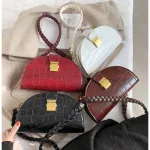SML Crocodile Pattern Saddle Bag New Hi Quity Pu Leather Women's Designer Handbag Vintage Oulder Mesger Bag