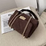 Winter PU Leather Chain Crossbody Bags Handbags and SES Fe Travel Luxury Trending Cross Body