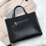 Classic Large Capacity Women's Handbags Soft Solid Ca Tote For Ladies Pu Leather Designer Oulder Bag Hi Quity