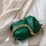 Fe Pu Leather Crossbody Bags for Women Pleated Oulder Mesger Bag Ladie Hand SG Luxury Handbag Designer