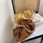 Fe Pu Leather Crossbody Bags for Women Pleated Oulder Mesger Bag Ladie Hand SG Luxury Handbag Designer