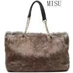 Autumn And Winter Tperament Large Capacity Bag New Women's Designer Furry Oulder Bag Portable Tote Bag