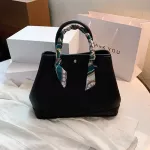 Sil Scarf Vintage Pu Leather Women Bag Elnt Tote Bags for Women Luxury Designer Handbag Lychee Pattern Lolita Oulder Bag