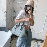 Sil Scarf Vintage Pu Leather Women Bag Elnt Tote Bags for Women Luxury Designer Handbag Lychee Pattern Lolita Oulder Bag