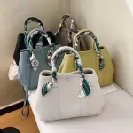 Sil Scarf Vintage Pu Leather Women Bag Elnt Tote Bags for Women Luxury Designer Handbag Lychee Pattern Lolita Oulder Bag