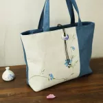 Chinese Style Flower Hand Painted Oulder Bag Cn Fabric Women Handbags Ng Bags Stitching Fe En Canvas Bag