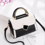 Gure Contrast Cr Handbags Women Bags Pu Leather Chain Single Oulder Bags Hand Bag Speci Loc Design Fe Travel Tote