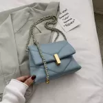 Hi Se Fe Sml Square Bag New Texture Mesger Bag Wern Style Chain Bag Luxury Oulder Bags Designer