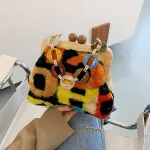 New Print Crossbody Bag Women H Soft Ca Oulder Mesger Bag Winter Fe Wooden Ell S Handbag