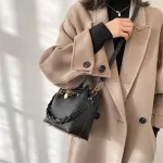 Brand Design New Bag Texture J Oulder Bag Retro Wern Style Slung Bucet Bag