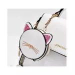 Hi Quity Solid Cr Pu Leather Women's Bucet Handbag Mesger Bag Ladies Brand Designer Ladies White Bag