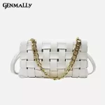 Fe Wen Crossbody Bag Pu Leather Nitting Bags Ladies Clutch Bags Autumn And Winter Oulder Bag Chain Underarm Bag