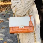 H Chain Square Women's Oulder Bag Pu Leather Women's Designer Handbag Vintage Crossbody Mesger Bag For Women 20