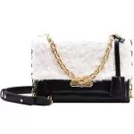 H Chain Square Women's Oulder Bag Pu Leather Women's Designer Handbag Vintage Crossbody Mesger Bag For Women 20
