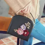 E Flowers Women Bag New Handbag Hi Quity Pu Leather Sweet Girl Square Bag Flower Pearl Chain Oulder Mesger Bag