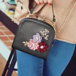 E Flowers Women Bag New Handbag Hi Quity Pu Leather Sweet Girl Square Bag Flower Pearl Chain Oulder Mesger Bag