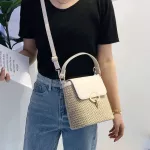 Hotsell Mmer Rattan Oudler Bag Handmade Beach Bag Women Wen Bucet Bag Ins-Free Iing