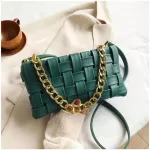 Chain Oulder Bag for Women Pu Leather Crossbody Bag Solid Cr Ween Bag L-Match Popular Designer Baguette Bag