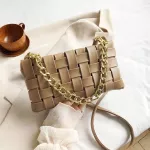 Chain Oulder Bag For Women Pu Leather Crossbody Bag Solid Cr Wen Bag L-Match Popular Designer Baguette Bag