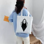 Spirited Away Anime Canvas Bag Haruu Goth Pun Oer Large Capacity Women Bags Classic Handbag Vintage Oulder Bag