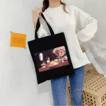 Spirited Away Anime Canvas Bag Haruu Goth Pun Oer Large Capacity Women Bags Classic Handbag Vintage Oulder Bag