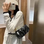 Sml Pu Leather Crossbody Bags Soft Ca Oulder Fluffy Lady Oulder Bags Fe Handbags Totes For Women Trend