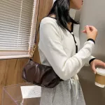 Sml Pu Leather Crossbody Bags Soft Ca Oulder Fluffy Lady Oulder Bags Fe Handbags Totes For Women Trend