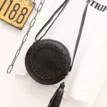 Woman Round Ca Oulder Bag Fe Adjustable Braided Tassel Sml Round Bag Lady Versa Funny Bag Bolsa Finina