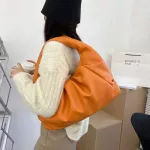 Sf Solid Cr Pleated Tote Bag Soft Leather Women's Designer Handbag Travel Oulder Bags Armpit Bag Sac A Main