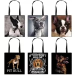 Bull Terrier Boston /german Epherd/ Husy Dog Totes Bag Women Ladies Oulder Bags Canvas Organizer For Ng