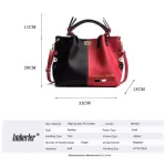 Amberler Women Pu Leather Handbags Large Capacity Tote Bags Ladies Oulder Bag Vintage Fe Crossbody Bags For Women