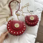 Sml Pu Leather Crossbody Bags For Women Pearl Oulder Mesger Bag Fe Ladies Hand Sg Luxury Handbags Designer