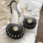 Sml Pu Leather Crossbody Bags For Women Pearl Oulder Mesger Bag Fe Ladies Hand Sg Luxury Handbags Designer