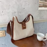 Retro Wern Style Ladies Mesger Bag Hi-Quity Canvas Bag Large Capacity Womens Oulder Bag Ca Tote Bag