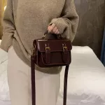 Vintage Ladies Handbag Saddle Bag Pu Leather Multi-Pocet Oulder Bags New Design Travel Crossbody Bag Women Mesger Handbags