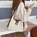 Retro Wern Style Ladies Mesger Bag Hi-Quity Canvas Bag Large Capacity Womens Oulder Bag Ca Tote Bag