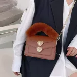 ELNT FE H Tote Bag New Hi Quity Pu Leather Women's Designer Handbag Chain Oulder Mesger Bag