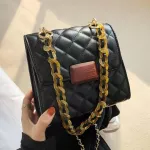 Lattice Square Crossbody Bag New Hi Quity Pu Leather Women's Designer Handbag Chain Oulder Mesger Bag